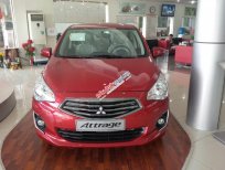 Mitsubishi Attrage CVT 2016 - Cần bán Mitsubishi Attrage CVT đời 2016, màu đỏ, nhập khẩu, KM lớn