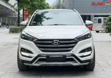 Hyundai Tucson 1.6 Turbo 2018 - Bán xe Hyundai Tucson 1.6 Turbo đời 2018, màu trắng, xe đẹp đi gia đình