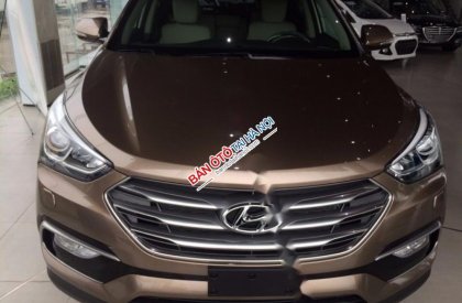 Hyundai Santa Fe CRDI 2017 - Bán xe Hyundai Santa Fe CRDI đời 2017, màu nâu