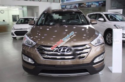 Hyundai Santa Fe 2.4 AT 2 WD 2017 - Cần bán Hyundai Santa Fe 2.4 AT 2 WD đời 2017, màu nâu, nhập khẩu nguyên chiếc