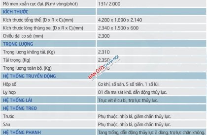 Cửu Long Trax 2016 - Bán xe tải Ben 2.4T Cửu Long, giá ưu đãi nhất Hà Nội