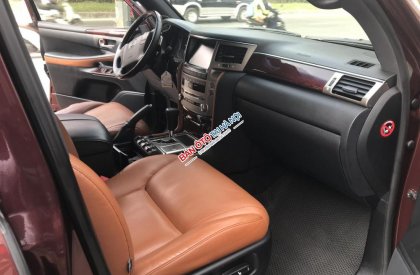 Lexus LX 570 2015 - Bán Lexus LX570 màu đỏ mận, nội thất nâu, xe sản xuất và đăng ký 2014 một chủ đi từ đầu, LH 0906223838