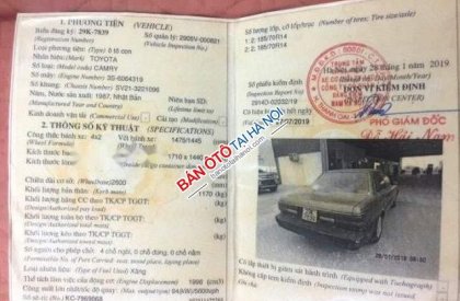 Toyota Camry   1990 - Bán gấp Toyota Camry đời 1990, màu xám, nhập khẩu 