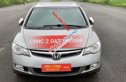 Honda Civic 2.0AT 2008 - Bán Honda Civic 2.0AT đời 2008, màu xám (ghi)