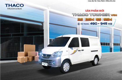 Thaco TOWNER Van 2020 - Xe Thaco Towner tải Van 2 chỗ, 5 chỗ tải trọng 490kg nâng tải 945kg vào phố hỗ trợ trả góp