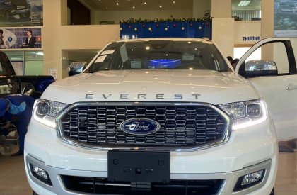 Ford Everest 2021 - Bán xe Ford Everest Titanium 2 cầu máy dầu đời 2021 màu trắng giao ngay tại Bắc Giang, hỗ trợ trả góp