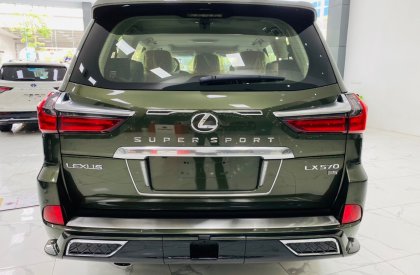 Lexus LX 570 2021 - Bán Lexus LX570 Super Sport s sản xuất 2021 màu xanh bộ đội nội thất nâu xe nhập mới 100%