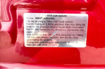 Suzuki Swift 2016 - Biển Hà Nội, 1 chủ từ đầu