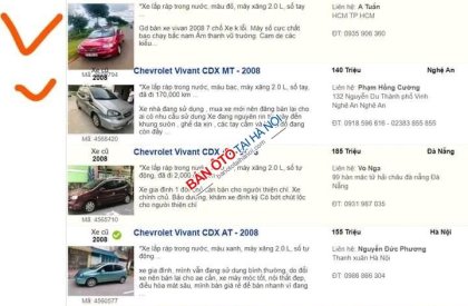 Chevrolet Vivant 2009 - Chevrolet Vivant 2009 số sàn tại Hà Nội