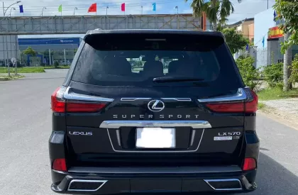 Lexus LX 570 2021 - Bán xe Lexus LX570 Super Sport Trung Đông xịn model 2021 màu Đen nội thất nâu da bò